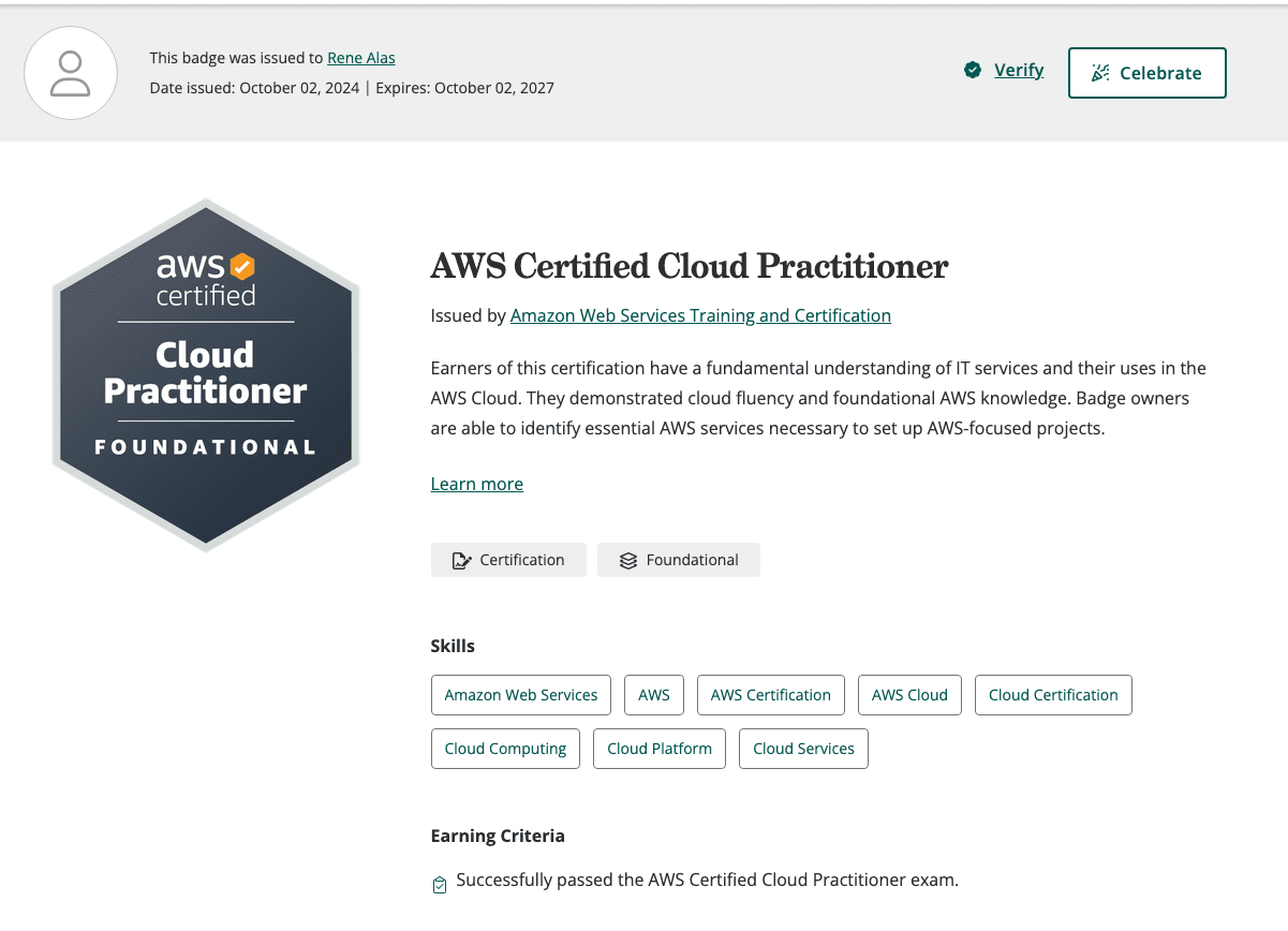 AWS Certified Cloud Practitioner